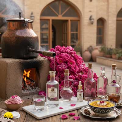 گلاب دو اتیشه کاشان