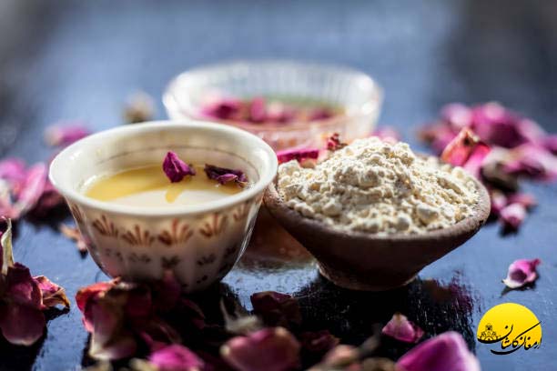 ماسک گلاب با جو دوسر 