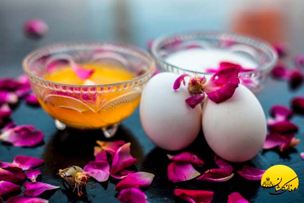 ماسک گلاب با سفیده تخم مرغ