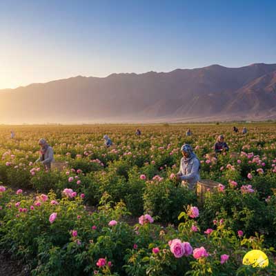 🌿 پایداری در تولید گلاب: مصرف آب، گلدهی، مدیریت پسماند و راهکارهای سبز در ارمغان کاشان گلچینی