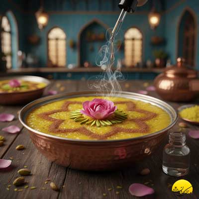 گلاب در شله زرد 